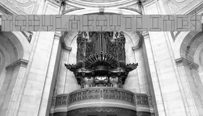 Modular Outlines Font examples