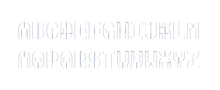 Modular Outlines Lowercase