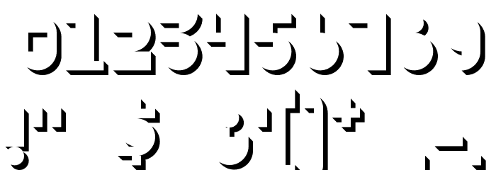 Modular Shadow Font OTHER CHARS
