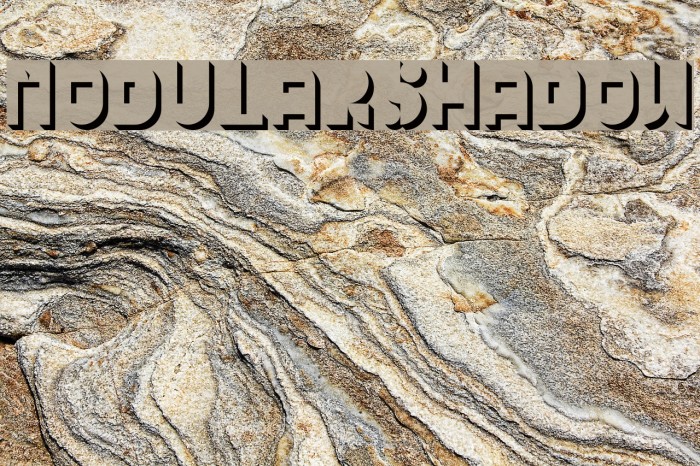 Modular Shadow Font examples