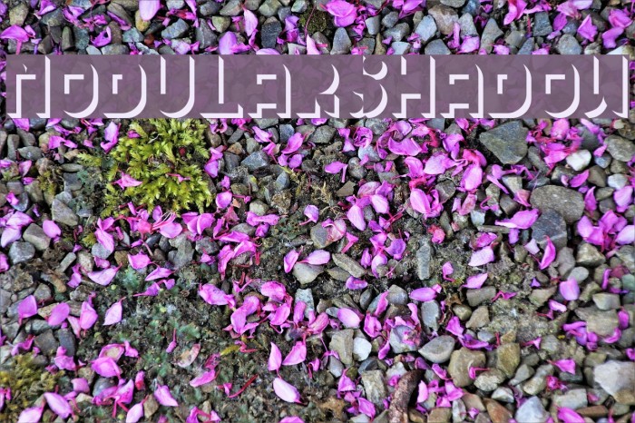 Modular Shadow Font examples