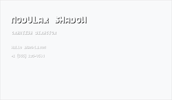 Modular Shadow Business Card