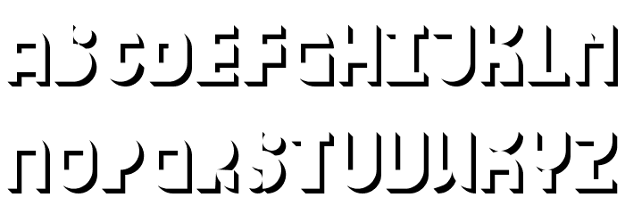 Modular Shadow Font LOWERCASE