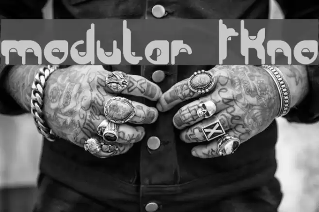 Modular Tkno Font examples