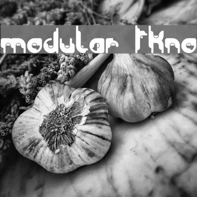 Modular Tkno Font examples