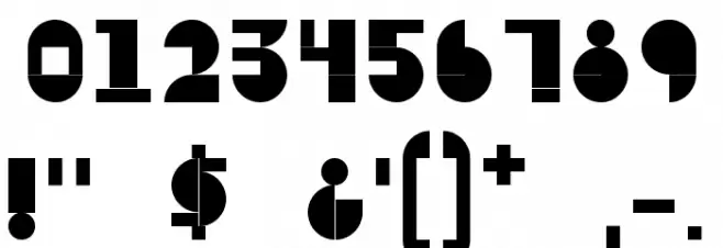 Modular Font OTHER CHARS