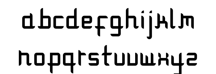 Modulare 1 Regular Font LOWERCASE
