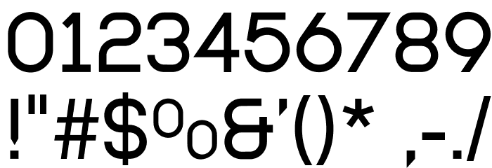 Modulario Font OTHER CHARS