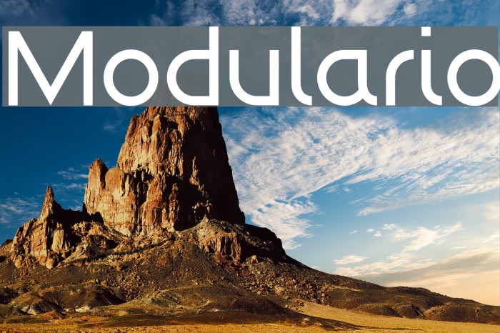 Modulario Font examples