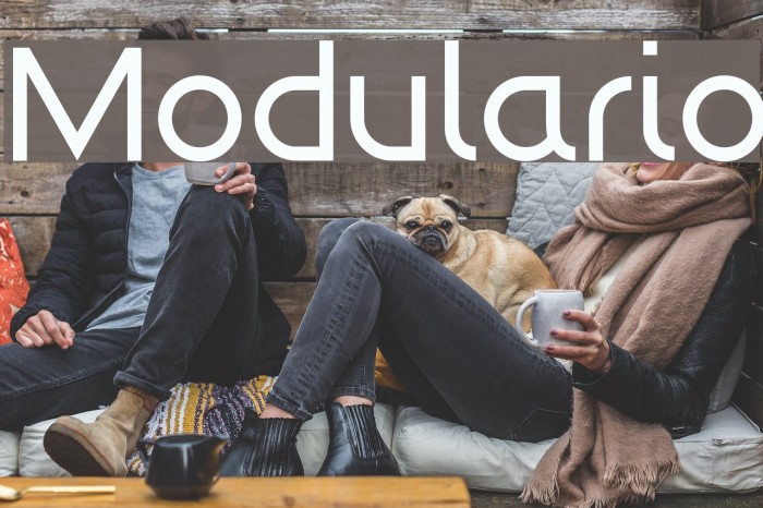 Modulario Font examples