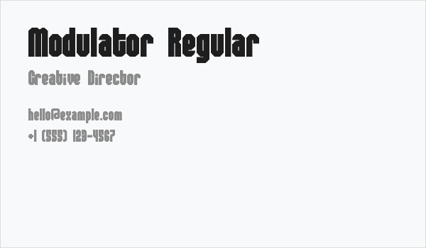 Modulator Regular Business Card