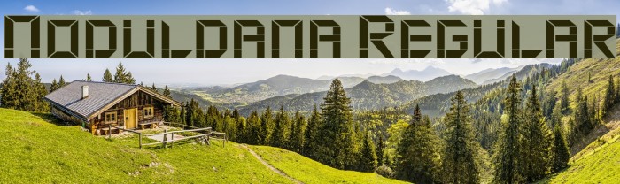 Moduldama Regular Font examples