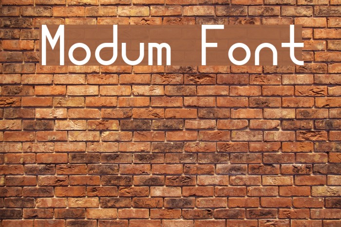 Modum Font examples