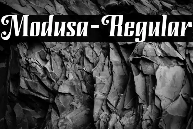 Modusa-Regular Font examples