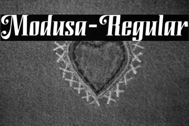 Modusa-Regular Font examples
