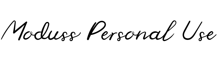 Moduss Personal Use  免费字体下载