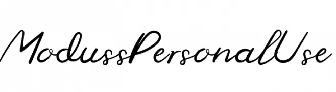 Moduss Personal Use  नि: शुल्क फ़ॉन्ट्स डाउनलोड