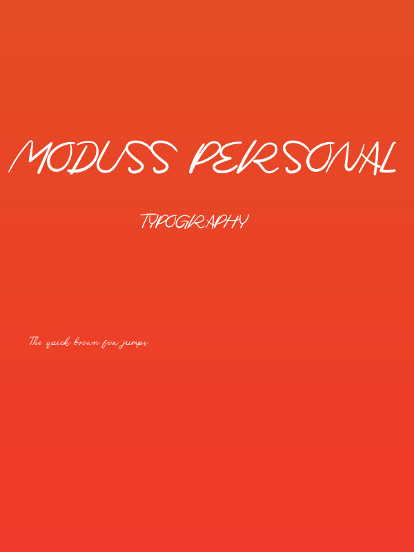 Moduss Personal Use Poster