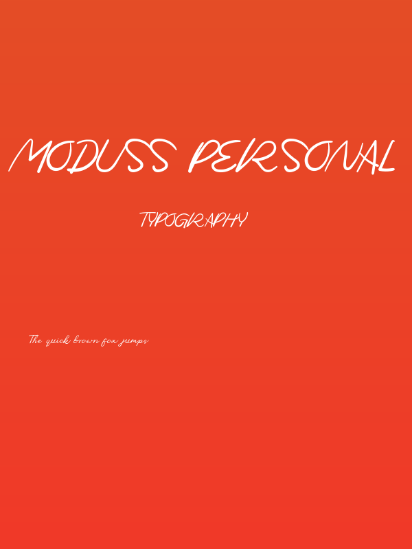 Moduss Personal Use Poster