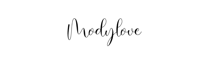 Modylove  フリーフォントのダウンロード