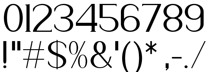 Moetya Font OTHER CHARS