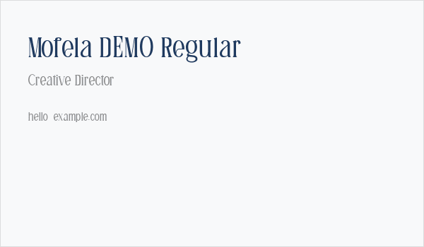Mofela DEMO Regular Business Card