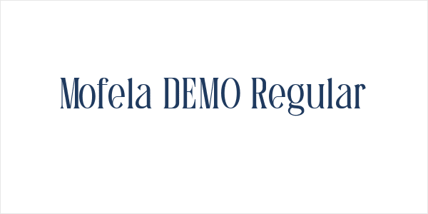 Mofela DEMO Regular Logo
