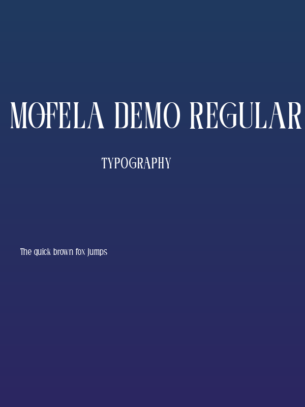 Mofela DEMO Regular Poster