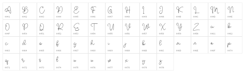 Moffle Chee Free Regular Character Map