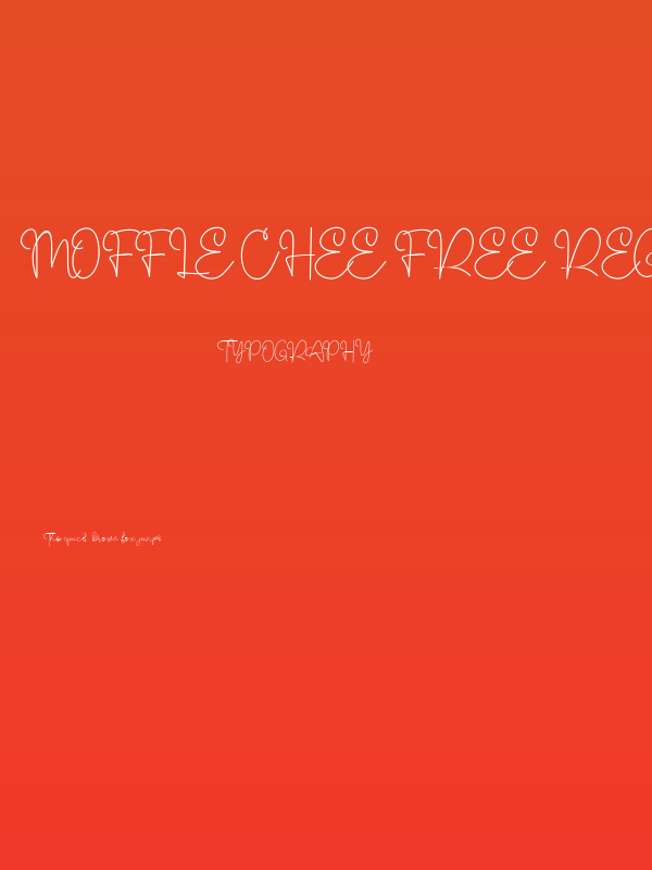 Moffle Chee Free Regular Poster