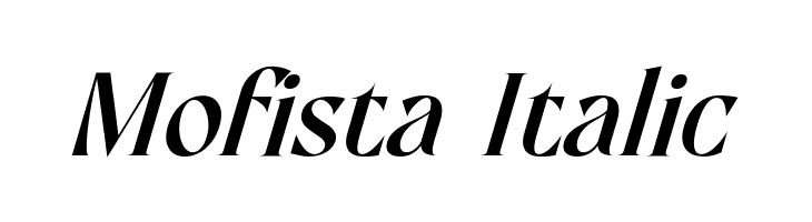 Mofista Italic  フリーフォントのダウンロード