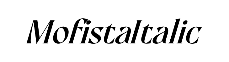 Mofista Italic  les polices de caractères gratuit tlcharger