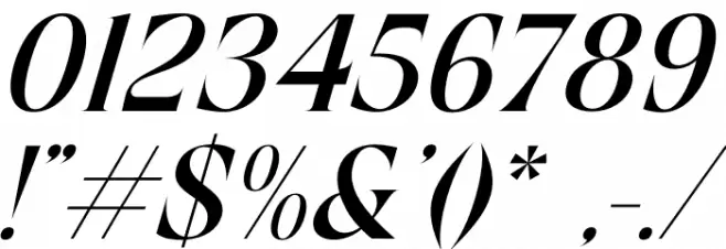 Mofista Italic Font OTHER CHARS