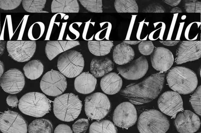 Mofista Italic Font examples