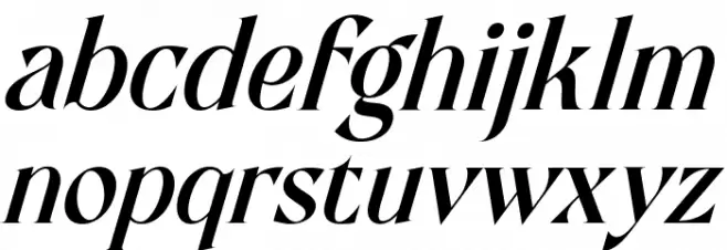 Mofista Italic फ़ॉन्ट लोअरकेस