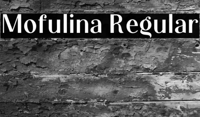 Mofulina Regular Caratteri examples