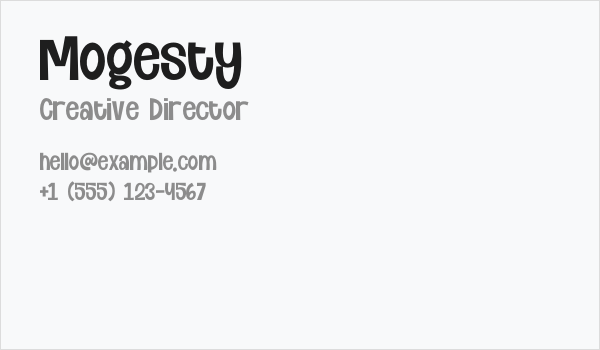 Mogesty Business Card