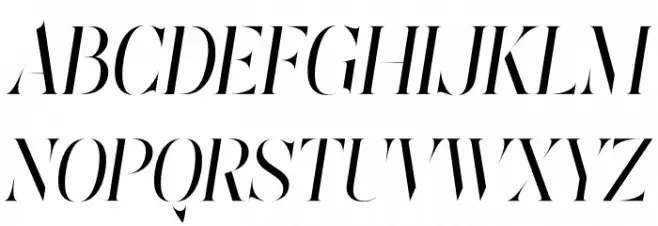 Moguine Serif PERSONAL USE Italic Caratteri MAIUSCOLE