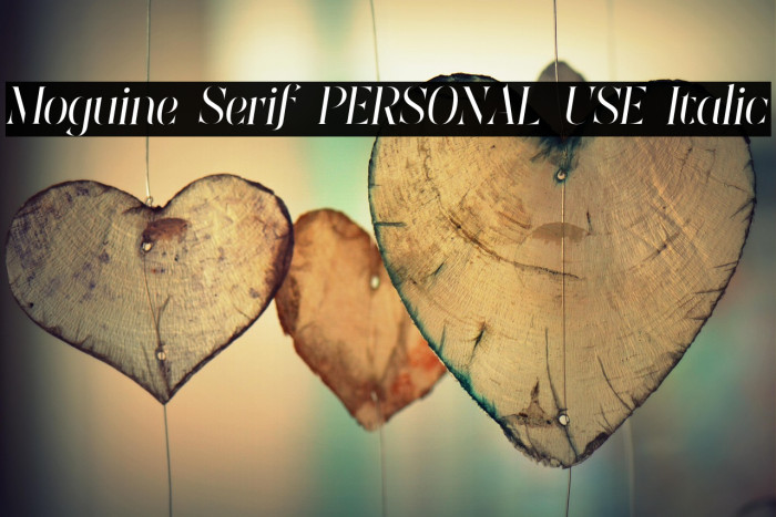 Moguine Serif PERSONAL USE Italic Example 2