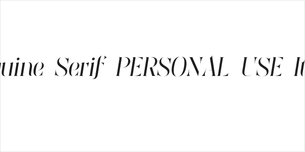 Moguine Serif PERSONAL USE Italic Logo