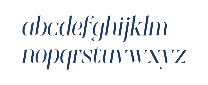 Moguine Serif PERSONAL USE Italic Lowercase