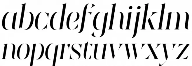 Moguine Serif PERSONAL USE Italic Font Litere mici