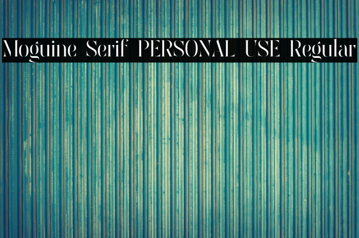Moguine Serif PERSONAL USE Regular Example 3