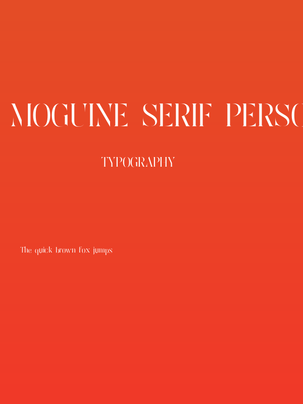 Moguine Serif PERSONAL USE Regular Poster