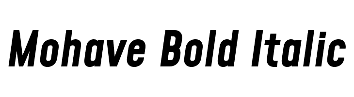 Mohave Bold Italic Шрифта