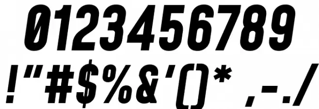 Mohave Bold Italic Font OTHER CHARS