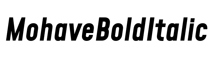 Mohave Bold Italic  Free Fonts Download