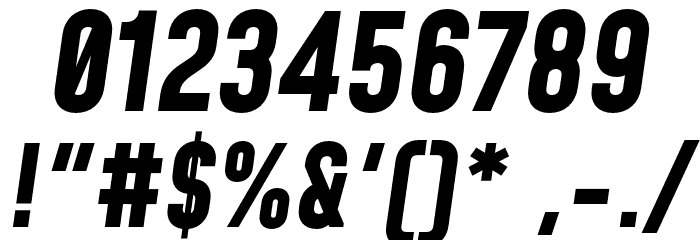 Mohave Bold Italic Font OTHER CHARS