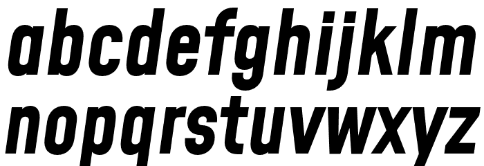 Mohave Bold Italic Font LOWERCASE