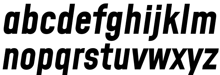Mohave Bold Italic Font LOWERCASE